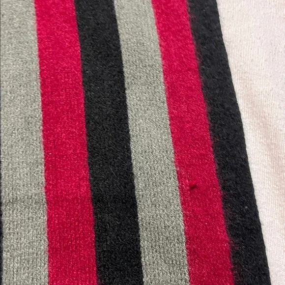 Simplicity Striped Men's Scarf in Red, Black, and Gray - Picture 5 of 6